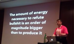 Brandolinis Law - The amount of energy needed to refute bullshit is an order of magnitude bigger than to produce it.